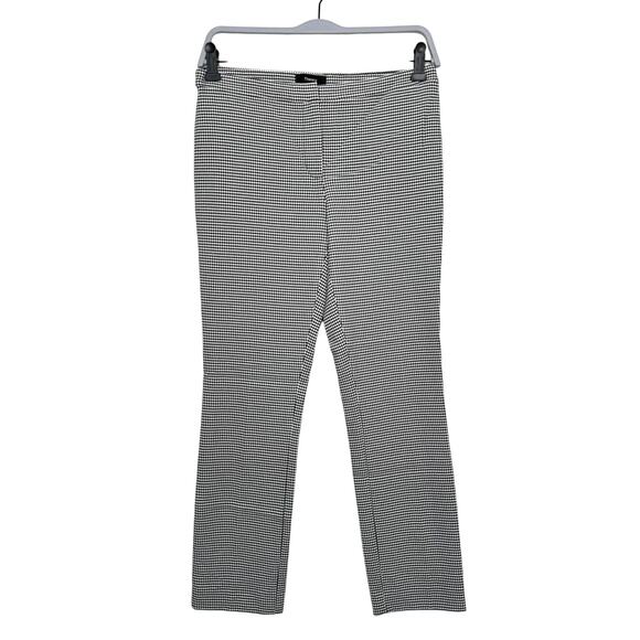 Theory Classic Crop Houndstooth Ankle Skinny Pants, Black/White, Women's Size 0 - Picture 1 of 8